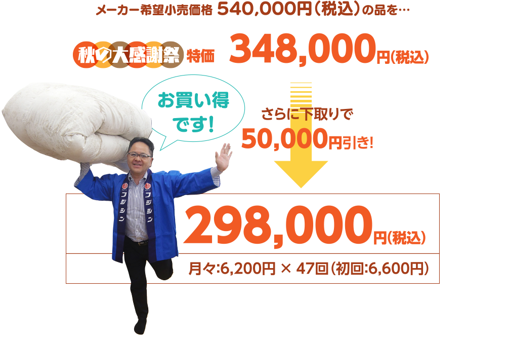 お買い得です