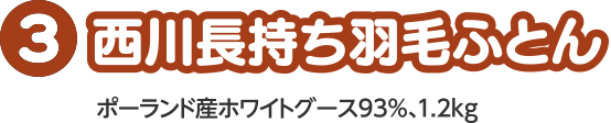 西川長持ち羽毛ふとん