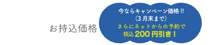 今ならキャンペーン価格!!(3月末まで)